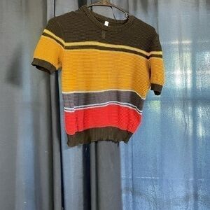 RVCA Striped Knit Sweater top Size s